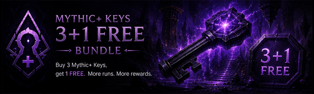 Mythic+ Keys 3+1 FREE Bundle artwork